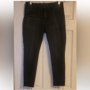 Kut from the Kloth Petite High Rise Donna Black Ankle Skinny Jeans Size 18p NWT